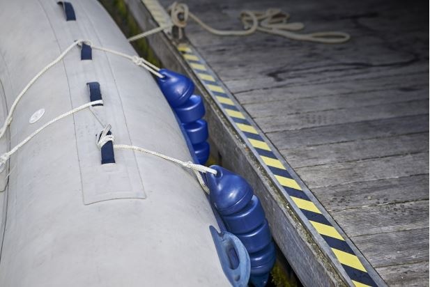 Flexibele fender blauw