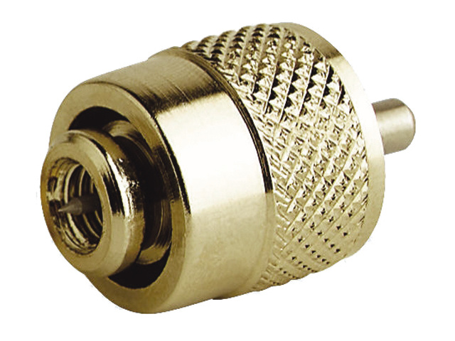 Male connector PL259 gold RA132