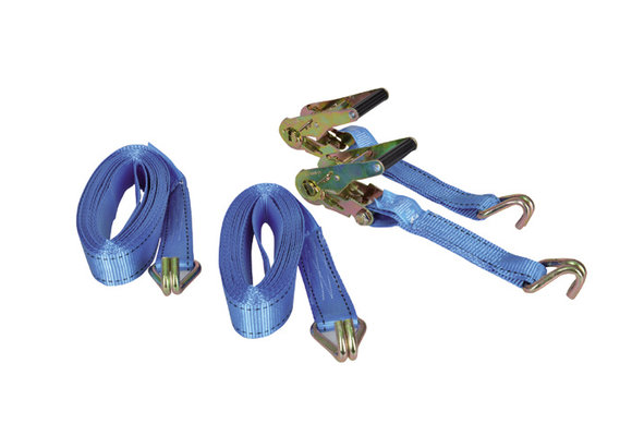 Spanband met ratelgesp & j-haak 38mm 6.0m (2 stuks)