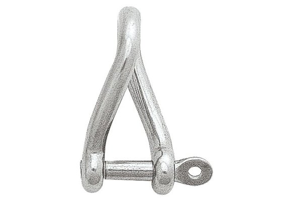 Gedraaide sluiting kort RVS captive pin 4mm