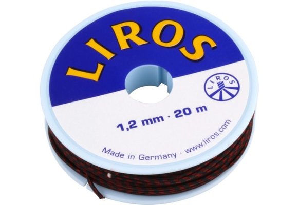 Optisail 1,2mm | Zwart/|Rood 20m