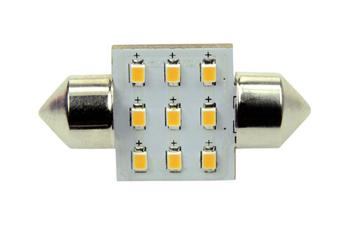 Ledlamp led9 festoon 10-30V 31mm 2700k - 0.9 watt