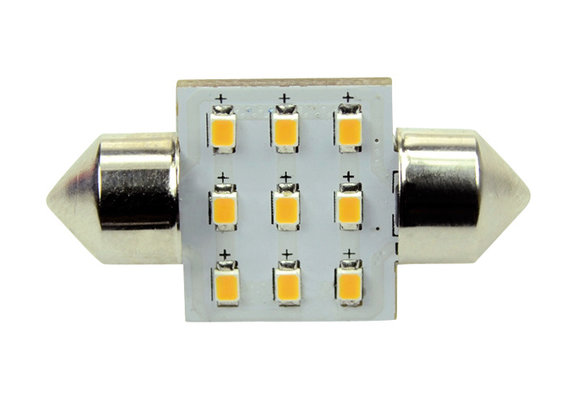 Ledlamp led9 festoon 10-30V 31mm 2700k - 0.9 watt