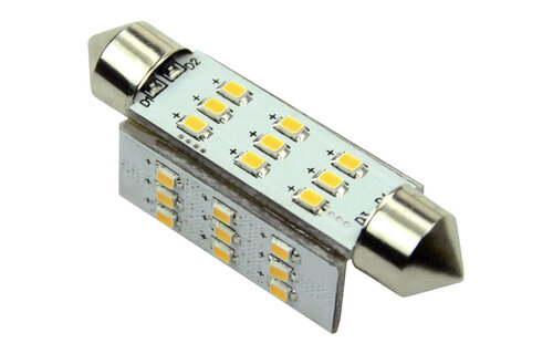 Ledlamp led27 festoon 10-30V 42mm 2700k - 2 watt