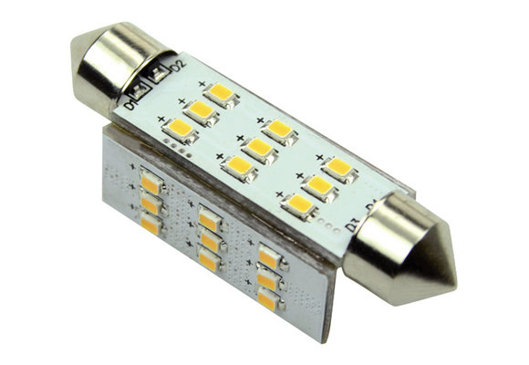 Ledlamp led27 festoon 10-30V 42mm 2700k - 2 watt