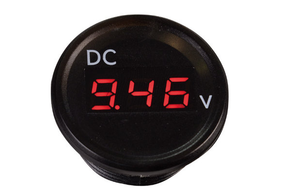 Voltmeter | Zwart 2.5-30V met flush frame (terminals)
