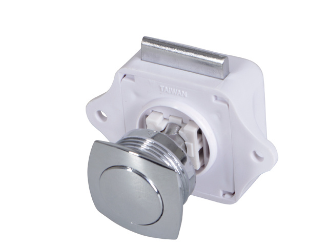 Drukknop convex kunststof verchroomd