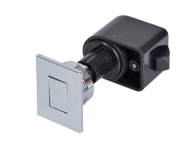 Drukknop rechthoek kunststof verchroomd zelfsluitend