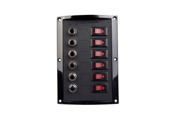 Schakelpaneel met circuitbreaker | Zwart