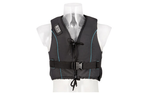 Besto Dinghy Zipper 50N Zwart/Aqua striping