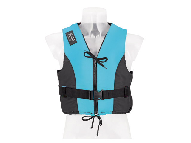 Besto Dinghy Zipper zwemvest 50N Aqua/Black