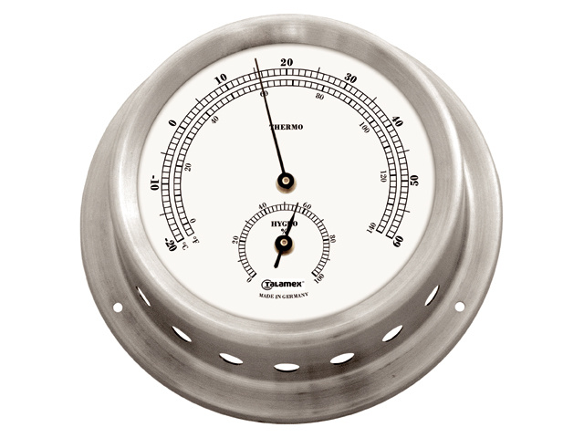 Talamex Thermo-hygrometer rvs 125/100mm