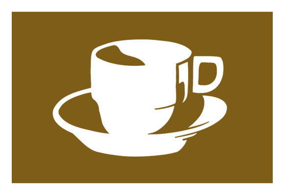 Koffie vlag | Bruin | 30 x 45 cm