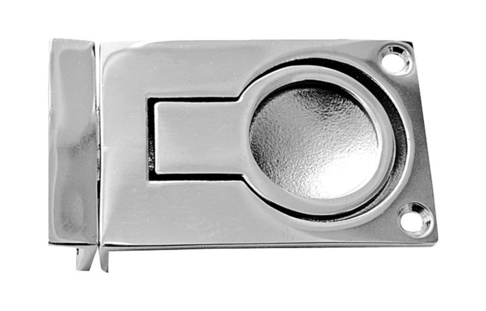Luikring rvs flush 57x40mm met sluiting