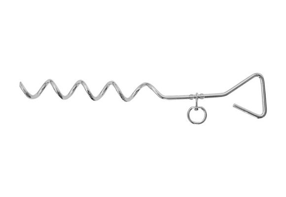 Grondanker spiraal met oog RVS 420mm