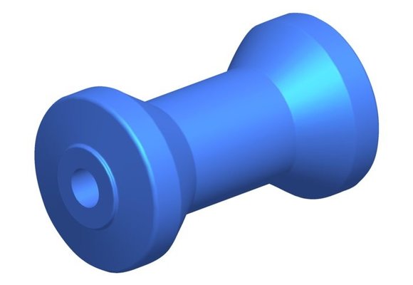 Kielrol PU voor as16mm