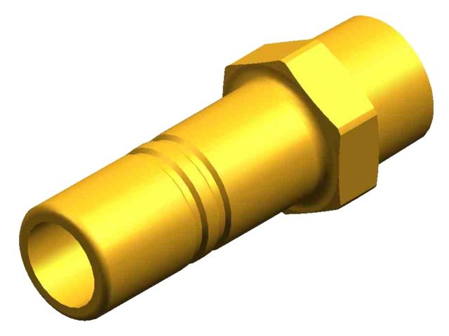Whale adapter 3/8" NPT male 15mm messing