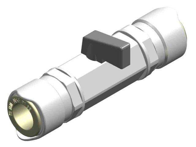 Afsluitventiel 15mm messing (prijs per 5 stuks)