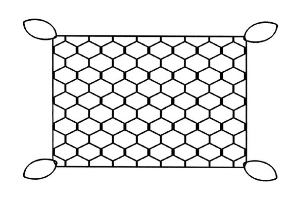 Opbergnet 30x20cm (prijs per 6 st.)