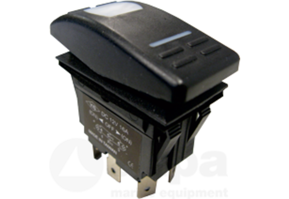 Allpa Waterdichte schakelaar met LED-indicator, 4-polig, ON-OFF, 15A / 12V, inclusief 25 labels