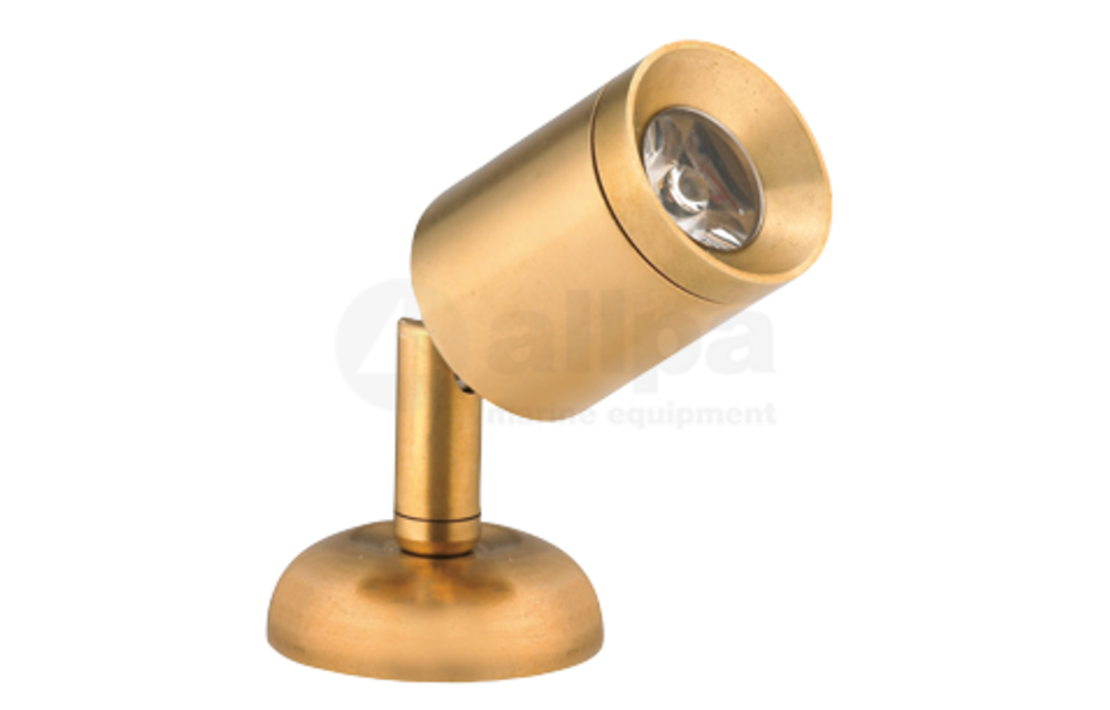 Allpa Messing LED-Wand / Leeslamp (mini), 8-30V/1,2W, LED 1x 1W, H=84mm