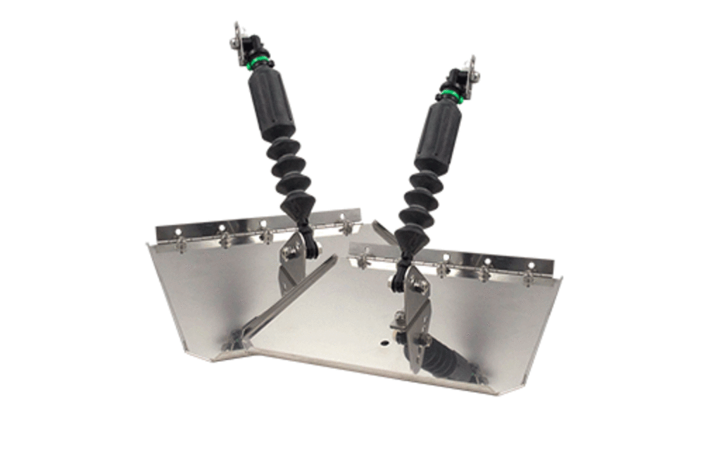 Smart Tabs RVS set, 12" x 9" met 36kg (80lb) actuators
