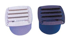 Allpa Kunststof Ventilatierooster, 85x85mm, slangaansluiting Ø75mm, wit