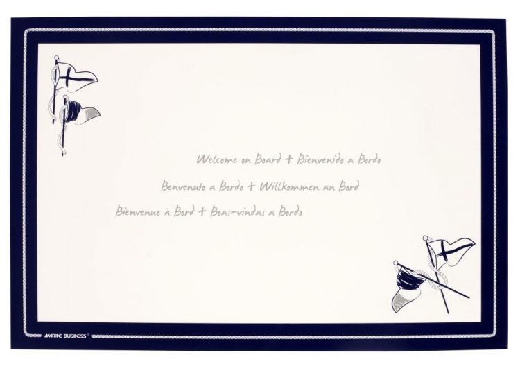 Welcome on Board placemat