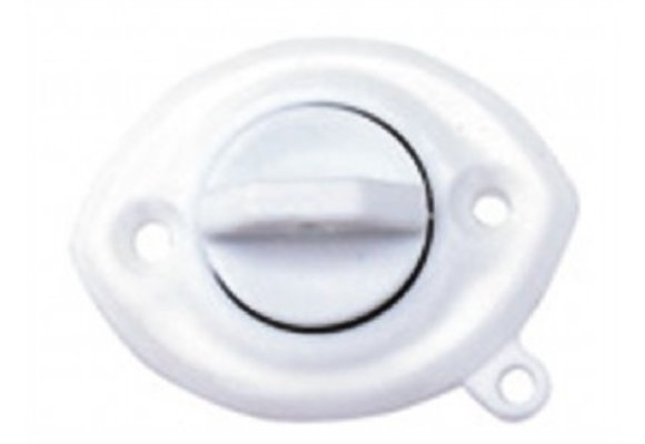 Ovale nylon lensplugset - wit - L27xd25mm