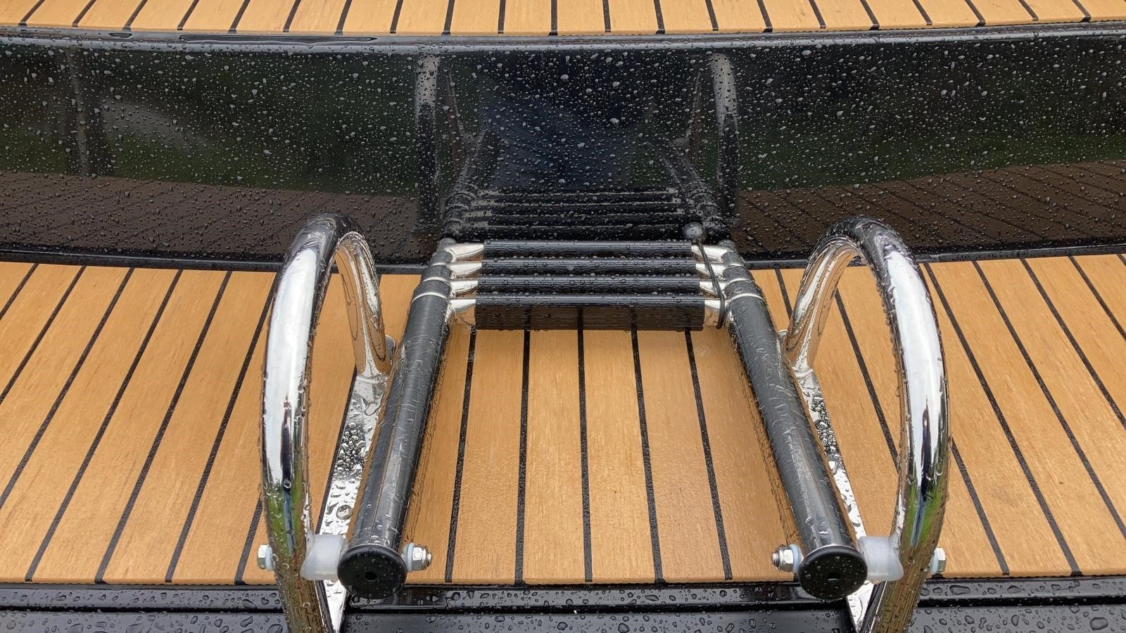 Prince Telescopische zwemtrap voor zwemplateau; 3+1 ovale treden