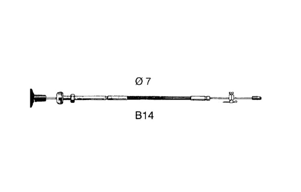 Schakelkabel B14 7ft 2.14m