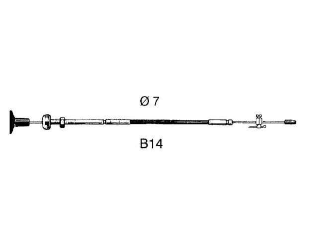 Schakelkabel B14 7ft 2.14m