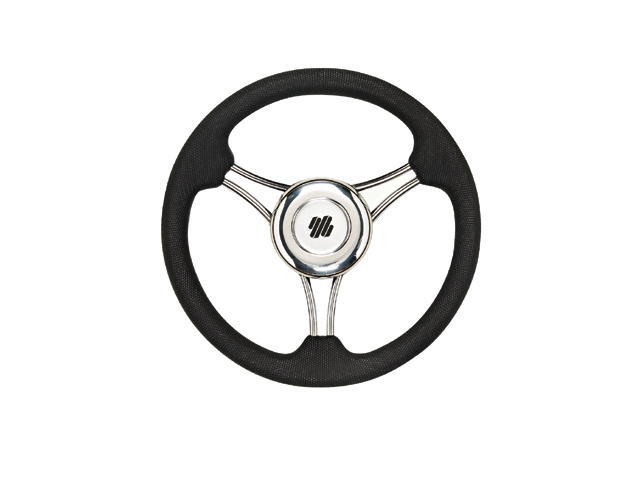 V21 stuurwiel | Zwart/rvs 3x2-spaaks