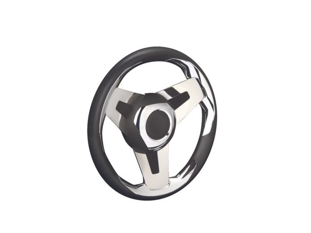 Loredan stuurwiel | Zwart/rvs spaken 350mm