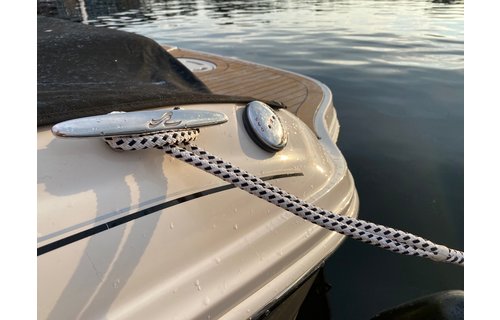 Zwart / wit luxe landvast  Maat: 10mm - 6m