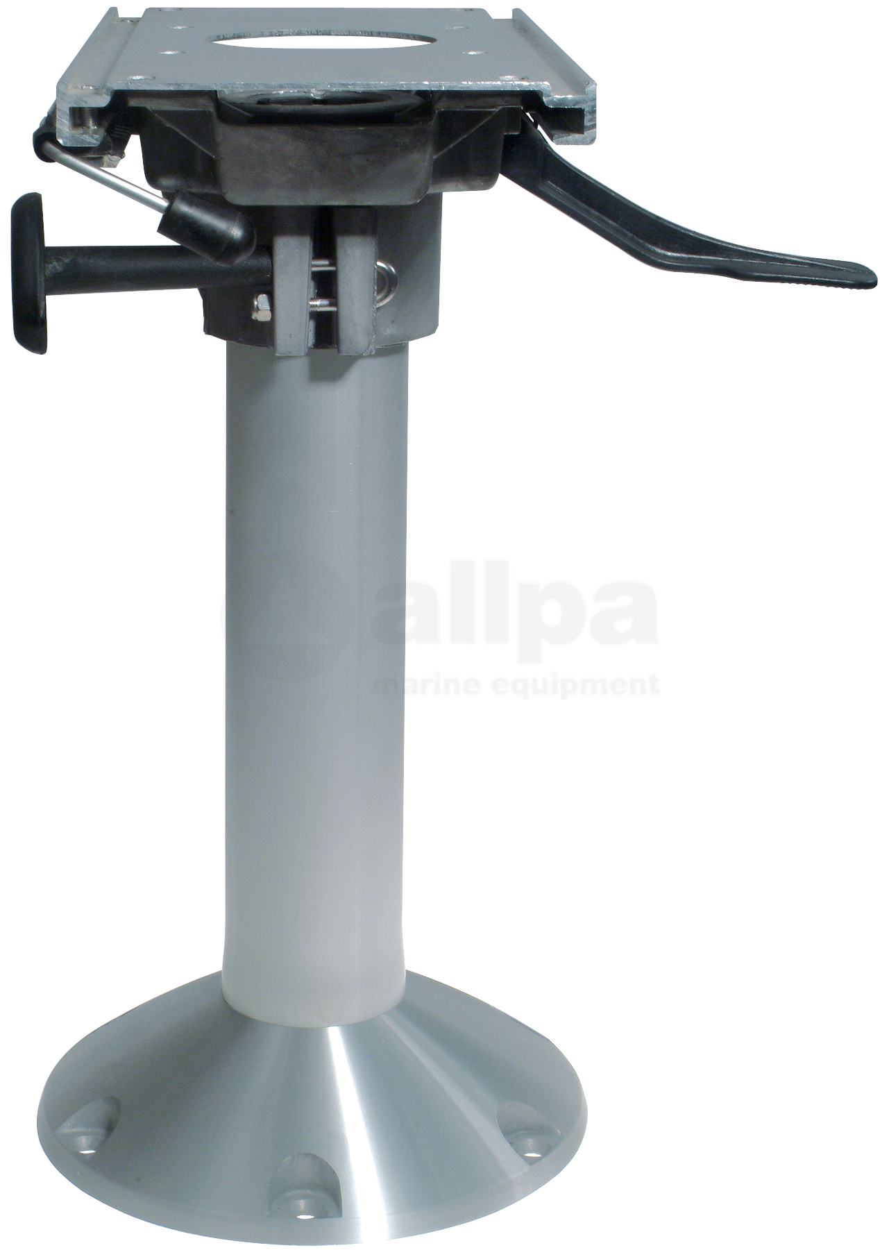 Allpa Aluminium Mainstay Heavy Duty stoelpoot (360º draaibaar + lock) met slede  voet Ø229mm