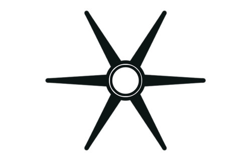 CEF - Impeller | Ø22,3 | Ø109,5 | 24,8 mm | 6 schoepen