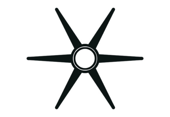 CEF - Impeller | Ø22,3 | Ø109,5 | 24,8 mm | 6 schoepen