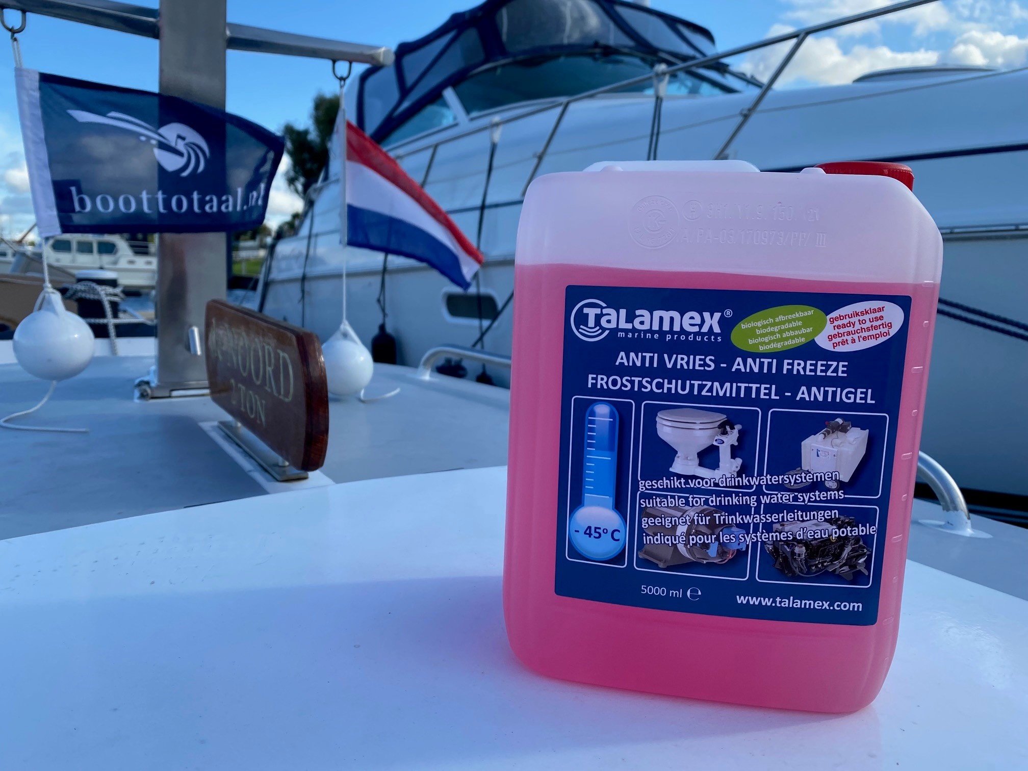 Antivries 5 liter voor de boot