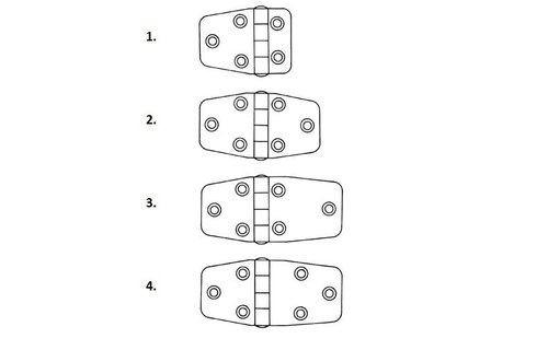 Scharnieren hoogglans 38.5