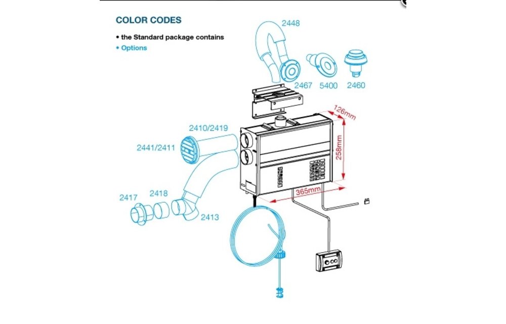 WALLAS 2000T PARAFFINE VERWARMING 12V