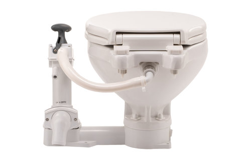 Johnson compact handpomp toilet