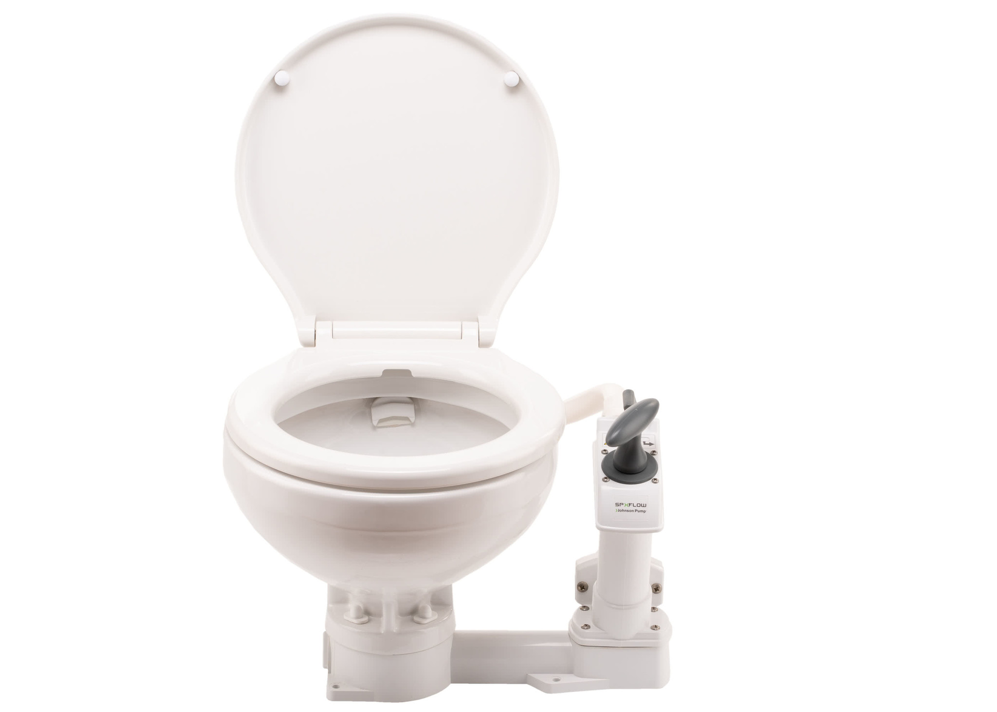 Johnson compact handpomp toilet