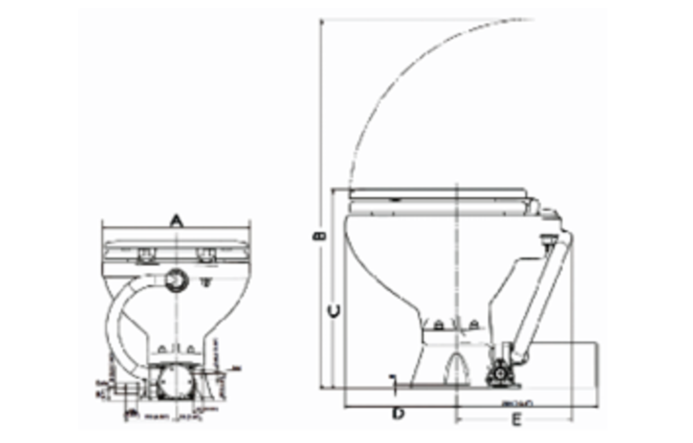 Allpa elektrisch toilet Evolution 12/24V