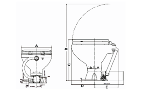 Allpa elektrisch toilet Evolution 12/24V