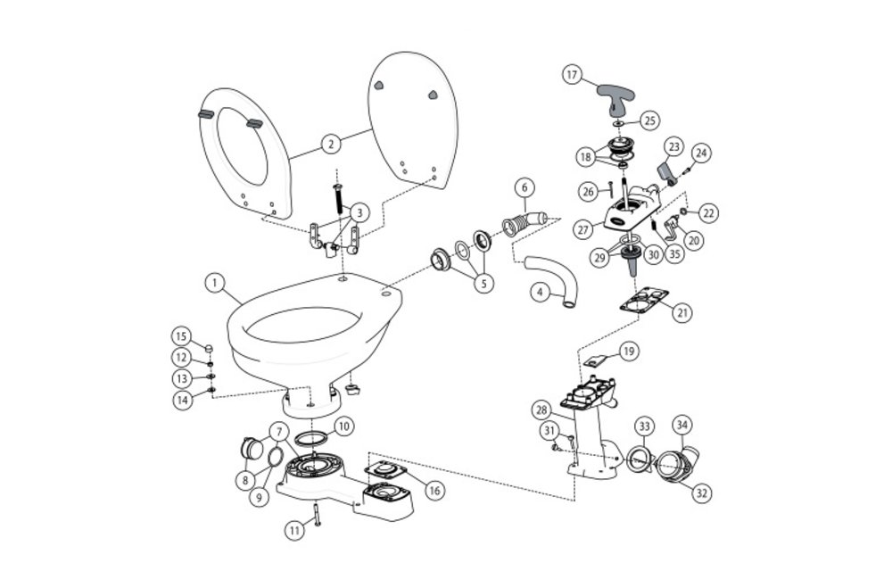 29098-1000 Jabsco Scharnieren set Compact
