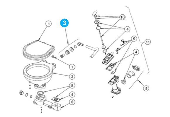 Allpa Inlaatknie 90° links