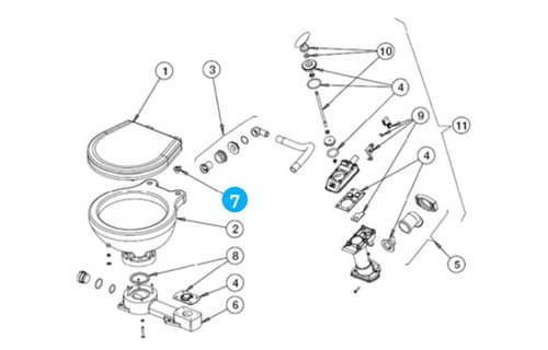 Johnson Pump scharnier set