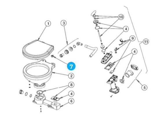 Johnson Pump scharnier set