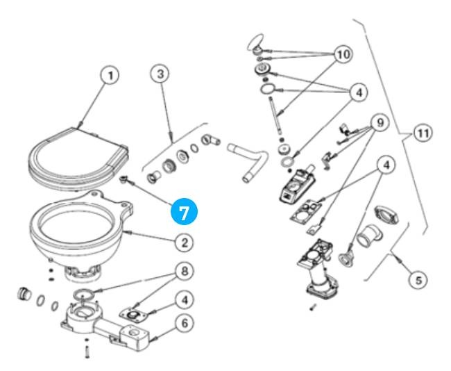 Johnson Pump scharnier set